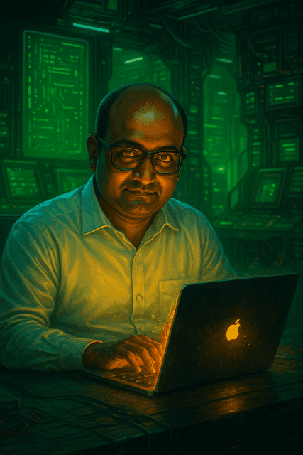 Vijay Goswami working on developer dashboard UI design