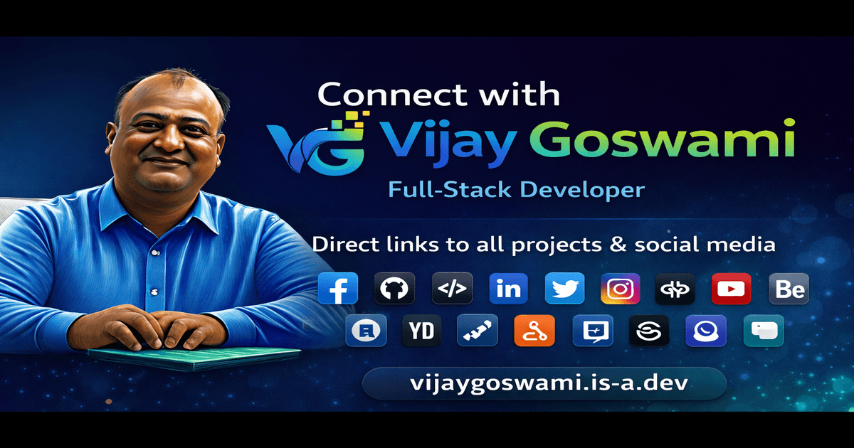 Developer Dashboard | Vijay Goswami | Full Stack Developer